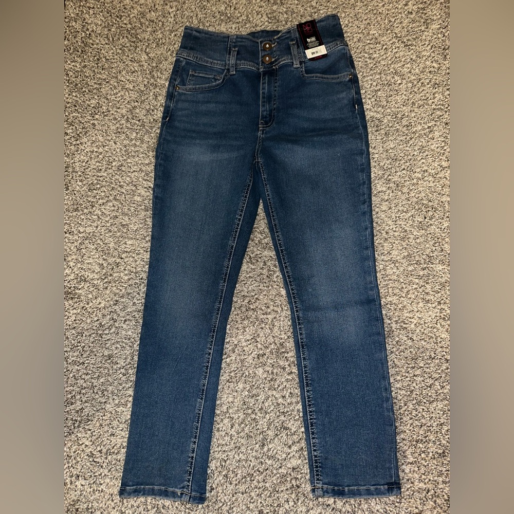 No Boundaries Juniors Size 6 Corset Jean Capris NWT